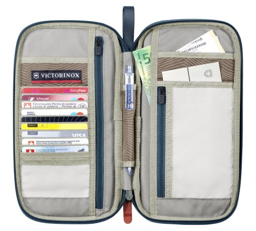Органайзер VICTORINOX 17.1 Color с защитой от сканирования RFID, зелёный, нейлон 800D, 13x3x26 см