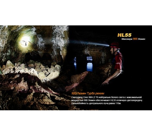 Налобный фонарь Fenix HL55 XM-L2 U2, HL55XML2U2