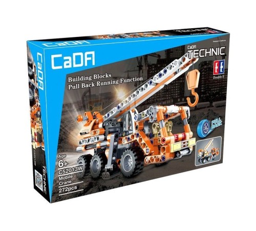 Конструктор CaDA Technic автокран совместим с C52014W, инерционный (272 детали)