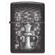 Зажигалка ZIPPO Chess Design с покрытием High Polish Black, латунь/сталь, черная, 38x13x57 мм