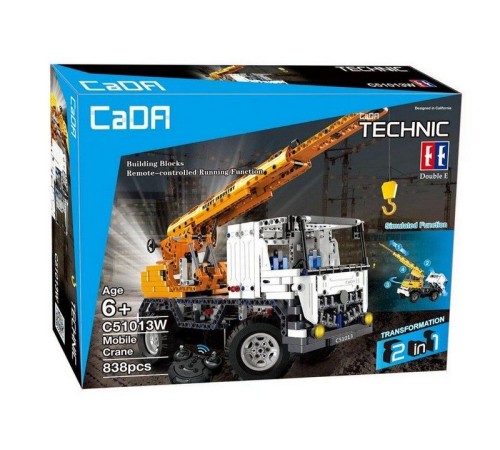 Р/У конструктор CaDA Technic автокран (839 деталей)