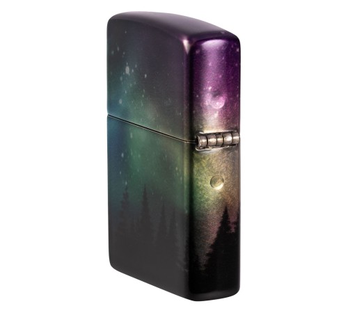 Зажигалка ZIPPO Colorful Sky с покрытием 540 Tumbled Chrome, латунь/сталь, разноцветная, 38x13x57 мм