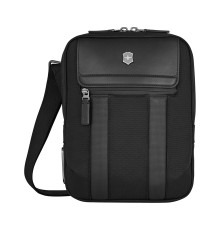 Сумка через плечо VICTORINOX Architecture Urban2 Crossbody Bag, черный, полиэстер/кожа, 22x9x28 см, 6 л