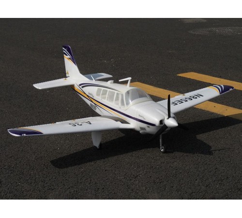 Радиоуправляемый самолет Top RC ST Beechcraft Bonanza A36 фиолетовый 1280мм (шасси) PNP