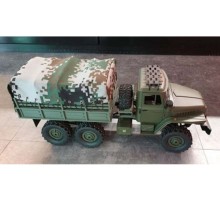 Радиоуправляемая машина WPL УРАЛ с тентом (зеленый) 6WD 2.4G 1/16 RTR