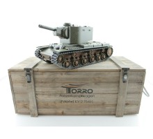 P/У танк Torro КВ-2 1/16  2.4G, СССР, зеленый, ВВ-пушка, деревянная коробка