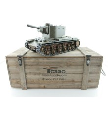 P/У танк Torro КВ-2 1/16  2.4G, СССР, зеленый, ВВ-пушка, деревянная коробка