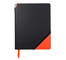 Записная книжка Cross Jot Zone , A4, 160 страниц в линейку, ручка в комплекте. Цвет - черно-ора