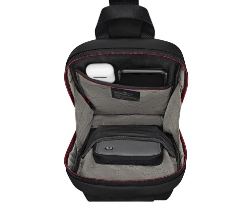 Рюкзак с одним плечевым ремнём VICTORINOX Travel Essentials, черный, полиэстер, 18x8x30 см