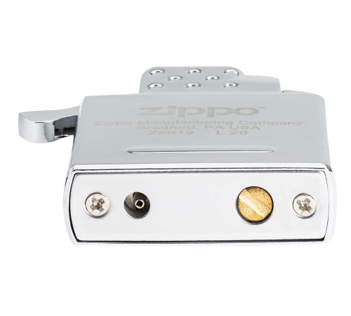 Газовый вставной блок для широкой зажигалки Zippo, одинарное жёлтое пламя, нержавеющая сталь