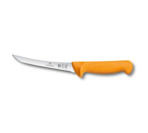 Нож обвалочный VICTORINOX Swibo с изогнутым узким полугибким лезвием 16 см, жёлтый