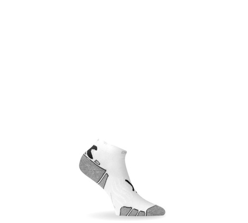 Носки Lasting RUN 009, microfiber+polypropylene, белый с черной полоской, размер S, RUN009-S