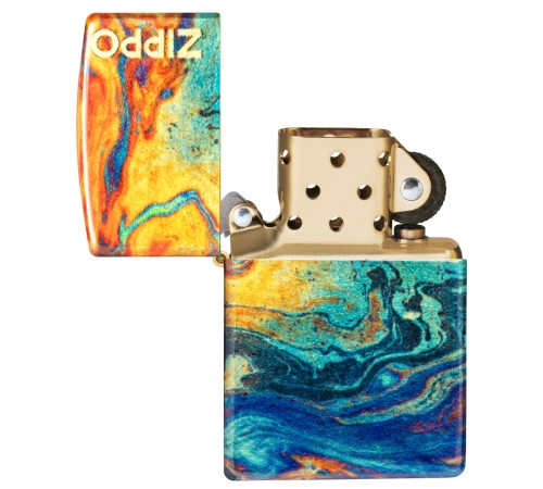 Зажигалка ZIPPO Classic с покрытием 540 Tumbled Brass, латунь/сталь, разноцветная, 38x13x57 мм