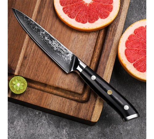 Нож унив. из дамасской стали Keemake 5 Inch Utility Knife, черный