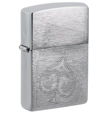 Зажигалка ZIPPO с покрытием Brushed Chrome, латунь/сталь, серебристая, матовая, 38x13x57 мм