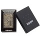 Зажигалка ZIPPO Classic с покрытием Black Ice®, латунь/сталь, чёрная, глянцевая, 36х12х56 мм