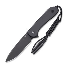 Нож CIVIVI Fixed Blade Elementum D2 Steel Black Stonewash Handle G10 Black