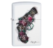 Зажигалка ZIPPO Spazuk с покрытием White Matte, латунь/сталь, белая, матовая, 38x13x57 мм