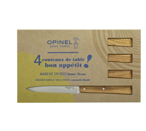 Набор столовых ножей Opinel N°125, дерев. рукоять, нерж, сталь, кор. 001515