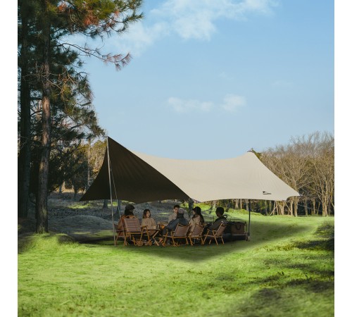 Тент Naturehike Cloud Skies Tarp C2350WS010 150D 550*465 см песочный, 6927595796481
