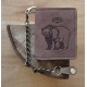 Бумажник KLONDIKE «Wayne Bear», натуральная кожа в коричневом цвете, 10,5 х 12,5 см