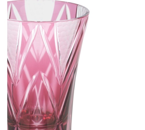 Стакан TAJIMA GLASS Звездные грани 240 мл, золотисто-красный