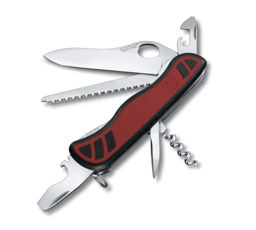 Нож перочинный VICTORINOX Forester, 111 мм, 10 функций, с фиксатором лезвия, красный с чёрным