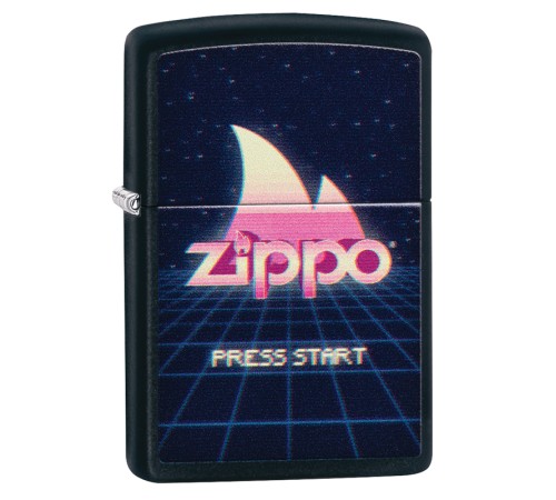 Зажигалка ZIPPO Classic с покрытием Black Matte, латунь/сталь, чёрная, матовая, 38x13x57 мм