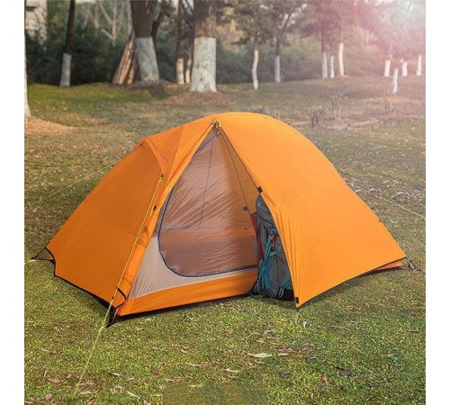 Палатка  Naturehike сверхлегкая + коврик NH18A180-D, оранжевая, 6927595731949