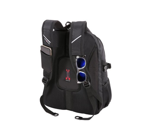Рюкзак SWISSGEAR, 15”,чёрный/синий, полиэстер 900D/рипстоп, 36x19x47 см, 32 л