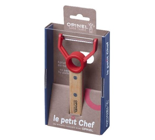 Нож для чистки овощей Opinel Peeler, деревянная рукоять, нержавеющая сталь, коробка, 001745