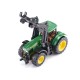 Трактор Siku 1540 John Deere с фронтальным погрузчиком для захвата брёвен