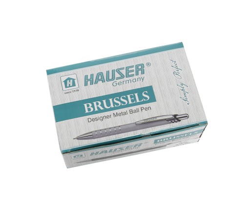 Шариковая ручка Hauser Brussels, серая, алюминий