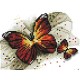 Алмазная мозаика 15х20 УТРЕННИЕ БАБОЧКИ (15 цветов)