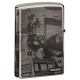 Зажигалка ZIPPO George Blaisdell с покрытием Black Ice®, латунь/сталь, чёрная, 36х12х56 мм