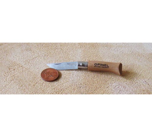 Нож Opinel №2, нержавеющая сталь, рукоять из бука, 001070