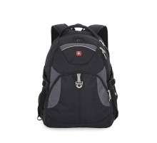Рюкзак WENGER, 15”, черный/серый, полиэстер, 34х17х47, 32 л