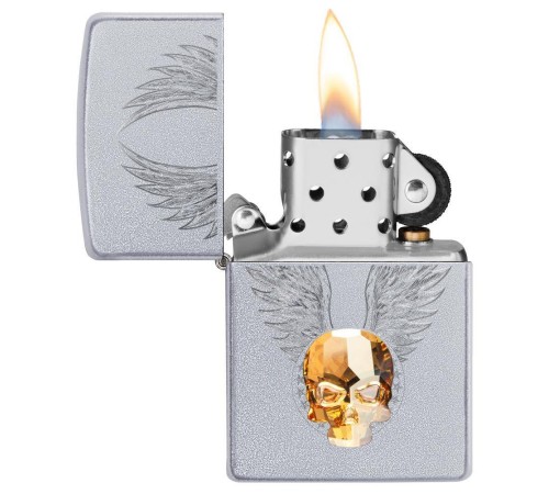 Зажигалка ZIPPO Classic с покрытием Satin Chrome™, латунь/сталь, серебристая, матовая, 38x13x57 мм
