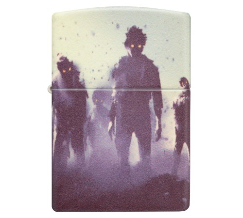 Зажигалка ZIPPO Zombie Design с покрытием 540 Matte, латунь/сталь, белая, матовая, 38x13x57 мм