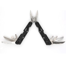 Мультитул Stinger, сталь (черно-серебристый), 13 инструментов, нейлоновый чехол, коробка картон
