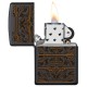Зажигалка ZIPPO Circuit Pattern с покрытием Black Matte, латунь/сталь, чёрная, матовая, 38x13x57 мм