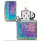Зажигалка ZIPPO Classic с покрытием Multi Color, латунь/сталь, разноцветная, глянцевая, 38x13x57 мм