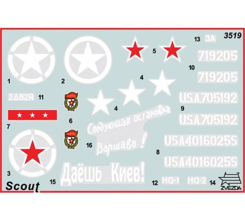 Сборная модель ZVEZDA Бронетранспортер М-3 «Скаут», 1/35
