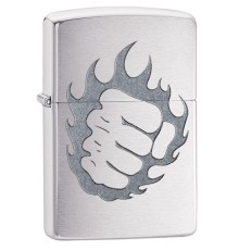 Зажигалка ZIPPO Classic с покрытием Brushed Chrome, латунь/сталь, серебристая, матовая, 36x12x56 мм