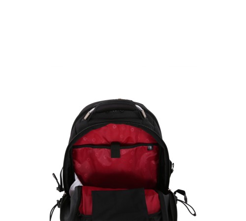 Рюкзак WENGER, 15”, чёрный/красный, полиэстер 900D/М2 добби, 34x23x48 см, 38 л