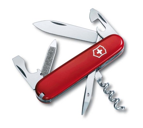 Нож перочинный VICTORINOX Sportsman, 84 мм, 12 функций, красный