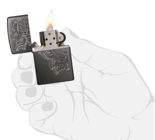 Зажигалка ZIPPO Classic с покрытием Gray, латунь/сталь, серая, матовая, 38x13x57 мм