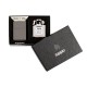 Подарочный набор ZIPPO: зажигалка Black Ice® и вставной блок для зажигалок для трубок, латунь/сталь