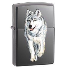 Зажигалка ZIPPO Classic с покрытием Black Ice ®, латунь/сталь, чёрная, глянцевая, 36x12x56 мм