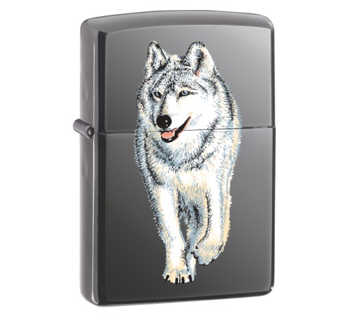 Зажигалка ZIPPO Classic с покрытием Black Ice ®, латунь/сталь, чёрная, глянцевая, 36x12x56 мм